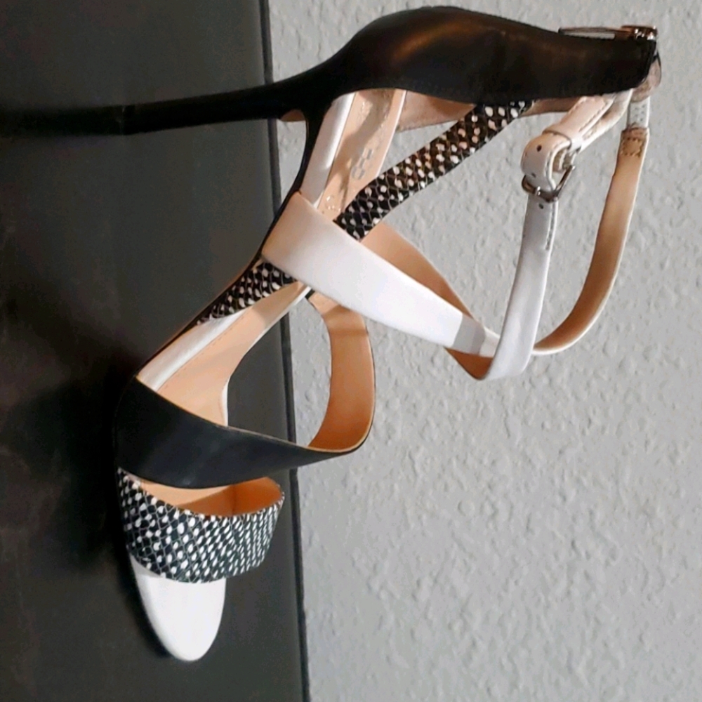 Black and White Sandals
